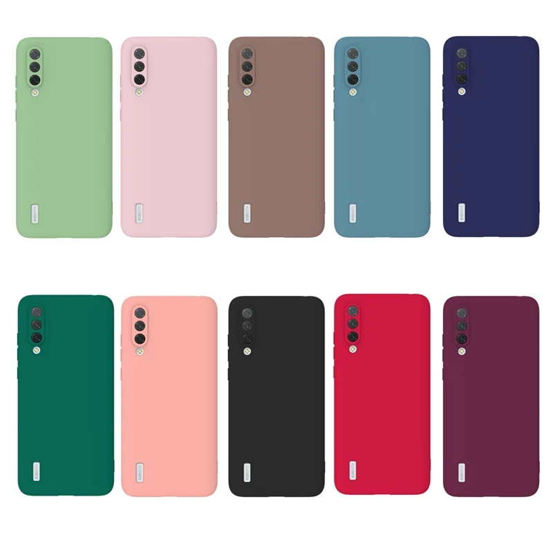 Мягкий силиконовый чехол для телефона Xiaomi Mi CC9E Etui A3 однотонный ТПУ задней панели |