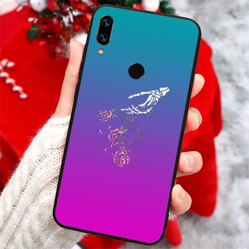 

Rose flower hand art Colorful background high quality luxury Phone Case For Xiaomi Redmi note 7 8 9 t k30 max3 9 s 10 pro lite