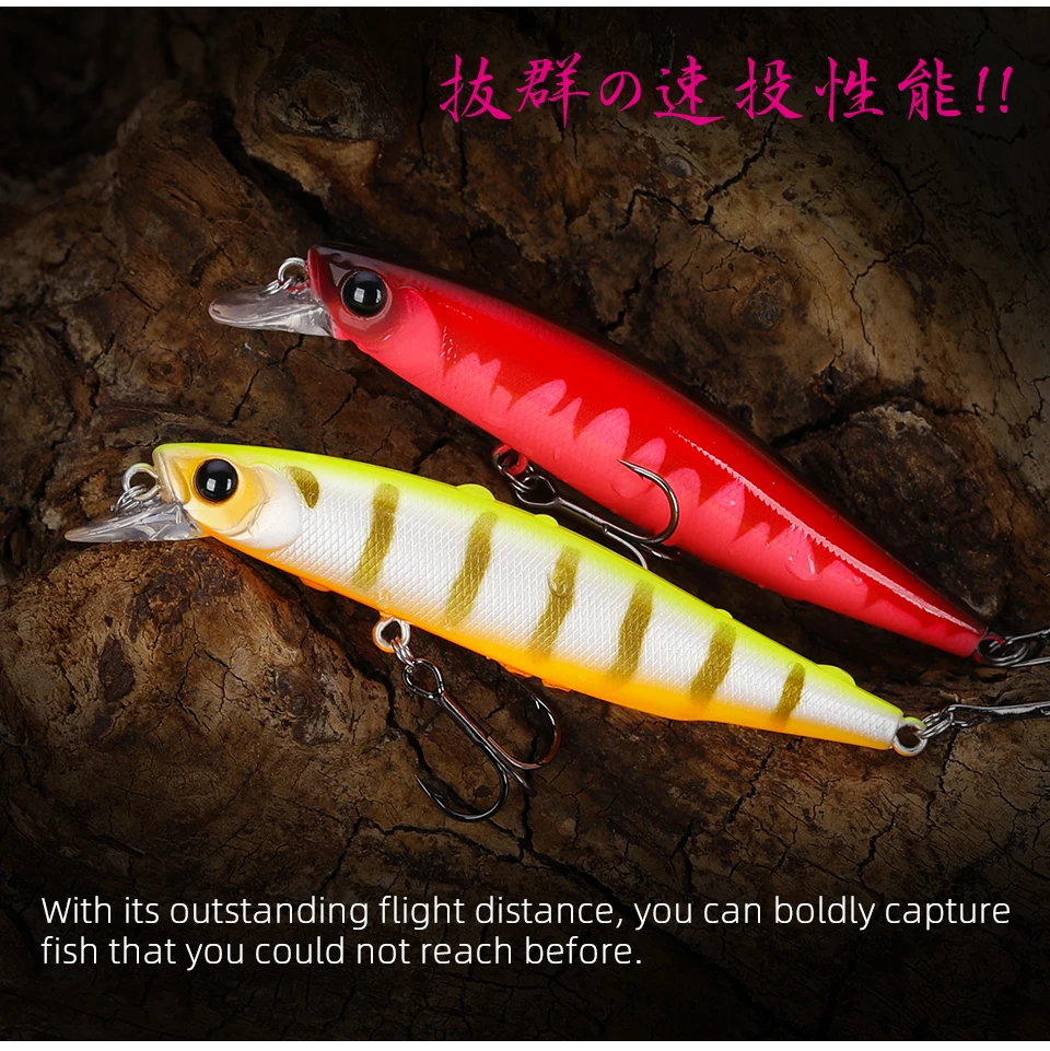 TSURINOYA 88SP Suspending Minnow Angelköder DW76 10,3 g Wobbler Long Casting Bass Pike Jerkbait Bait Movement System Tackle – Detail 7