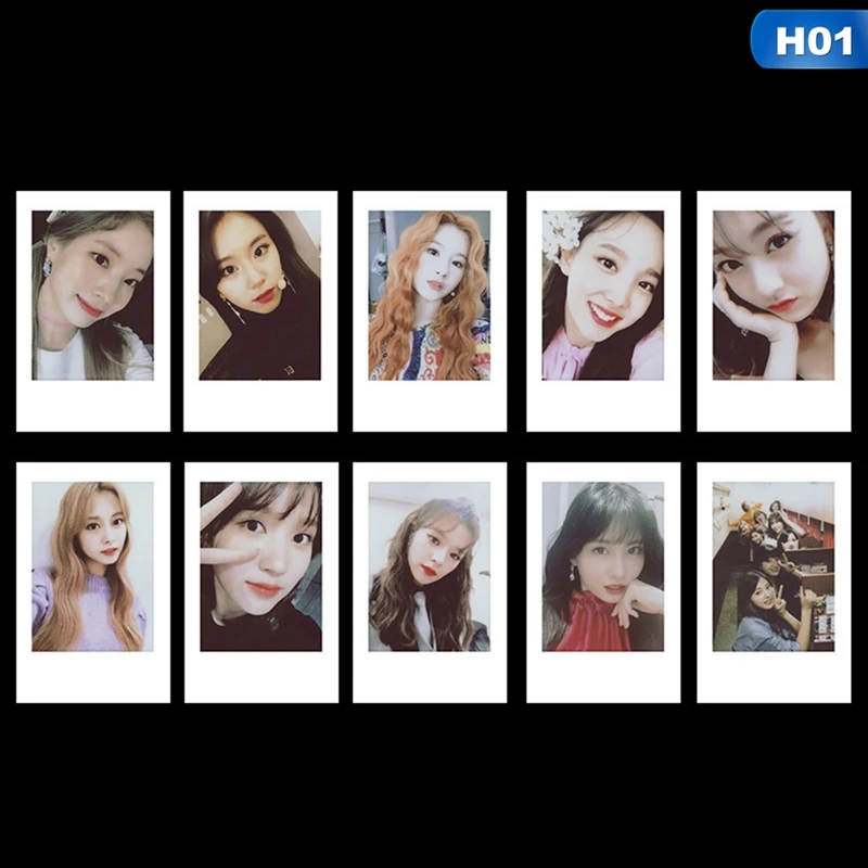 

10 Pcs / Set Kpop TWICE Lomo Card HD Print High Quality Photocard Photo Album Poster Card Elegant Packaging Fans Gift