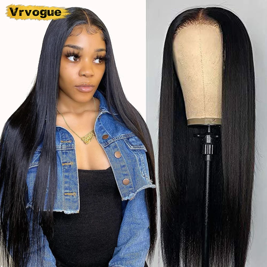 

4x4x1 T Part Lace Front Wigs Human Hair 5x1Brazilian Human Hair Straight Lace Closure Wigs for Black Women Pre Plucked Remy Hair