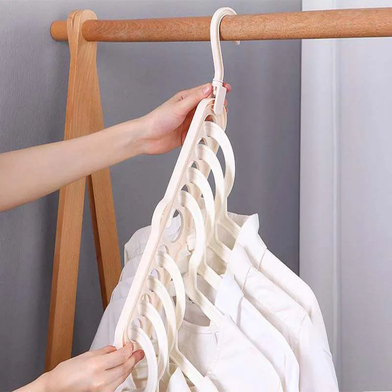 2 шт. Волшебная многопортовая поддерживающая вешалка для сушки одежды