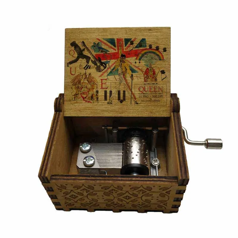 40 стилей деревянная ручная Queen Группа Музыка Музыкальная шкатулка Bohemian Rhapsody