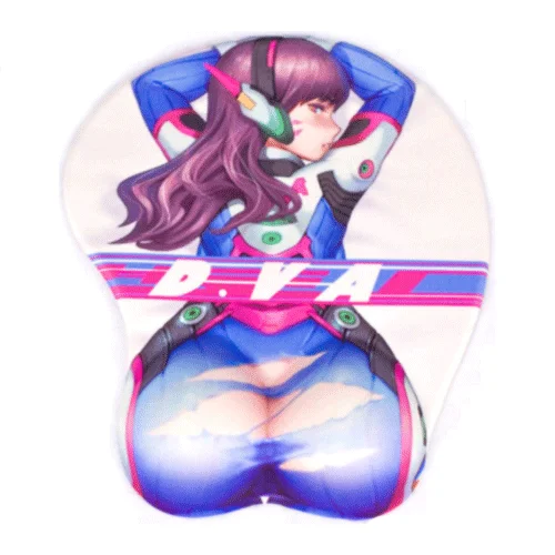 Overwatch D. VA Dva Song HaNa 3D коврик для мыши сексуальный мягкий силиконовый гелевый игровой коврик эргономичный коврик для мыши с поддержкой запястья