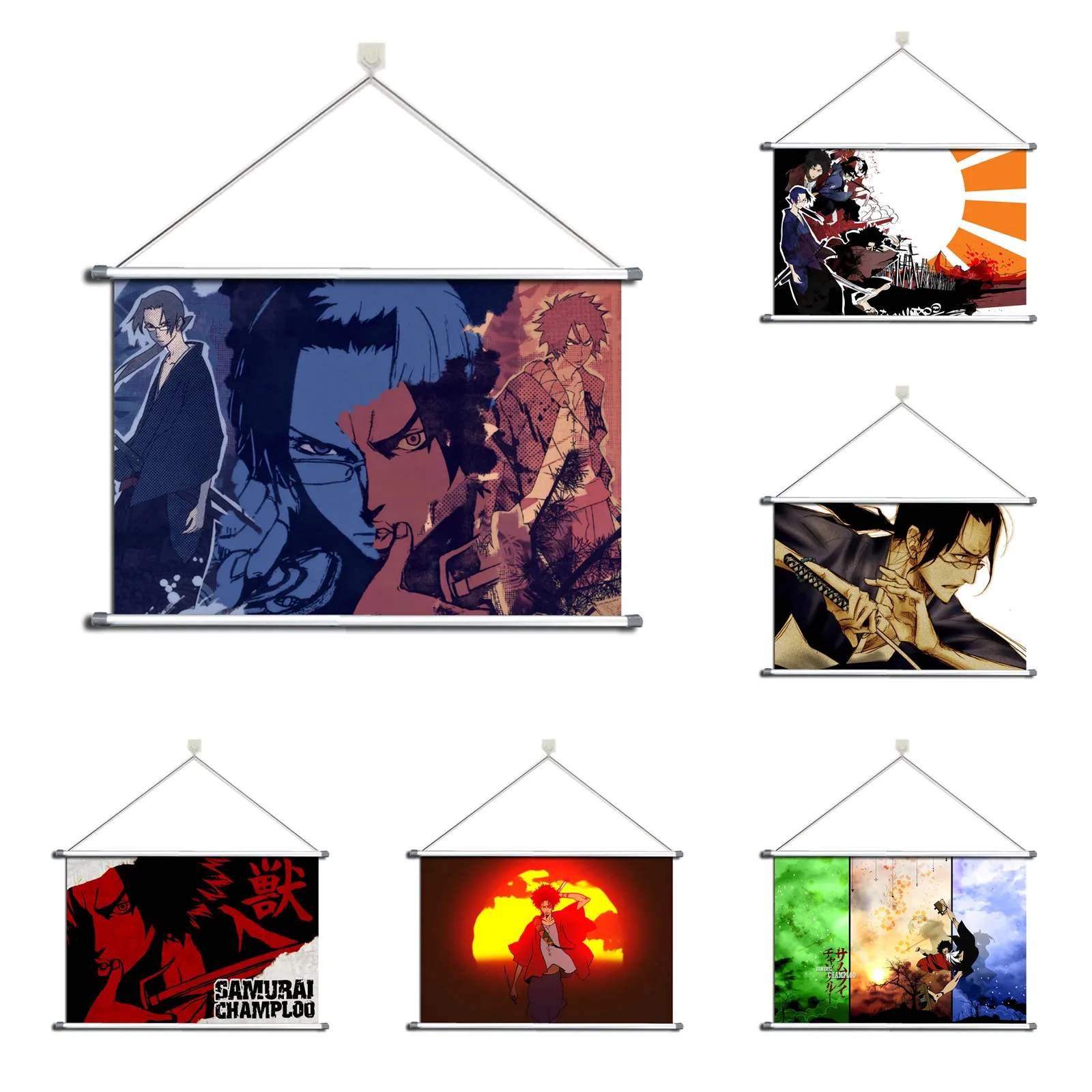 

Samurai Champloo Jin Mugen Kasumi Fuu Alloy Fabric Wall Poster Scroll
