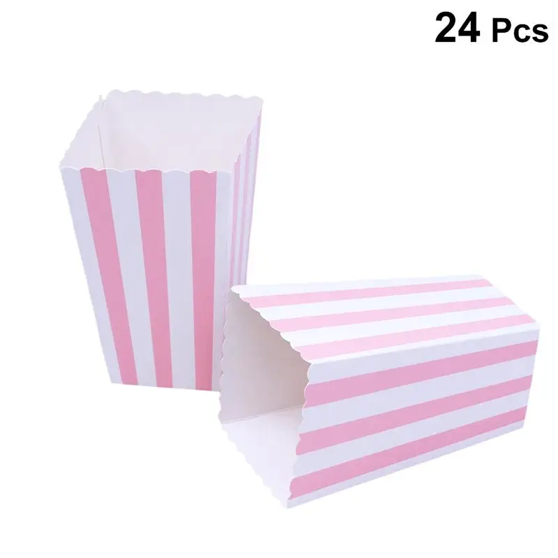 Набор из 24 штук для приготовления попкорна Коробки регби полоска узор