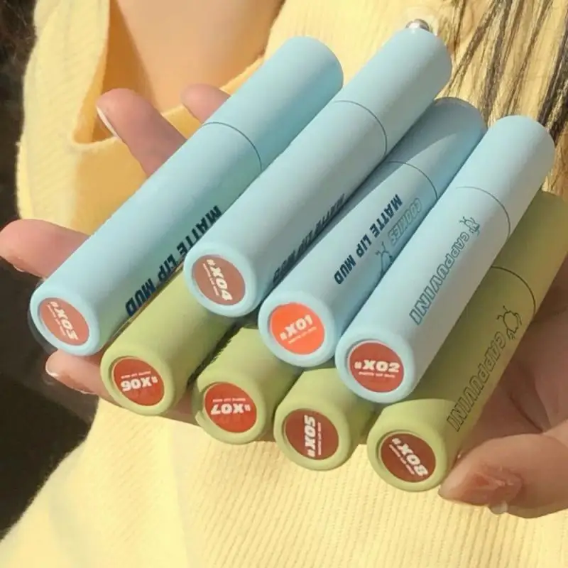 

6 Colors Matte Velvet Lip Gloss Waterproof Long-lasting Liquid Lipstick Cosmetic Beauty Keep 24 Hours No Fading Makeup