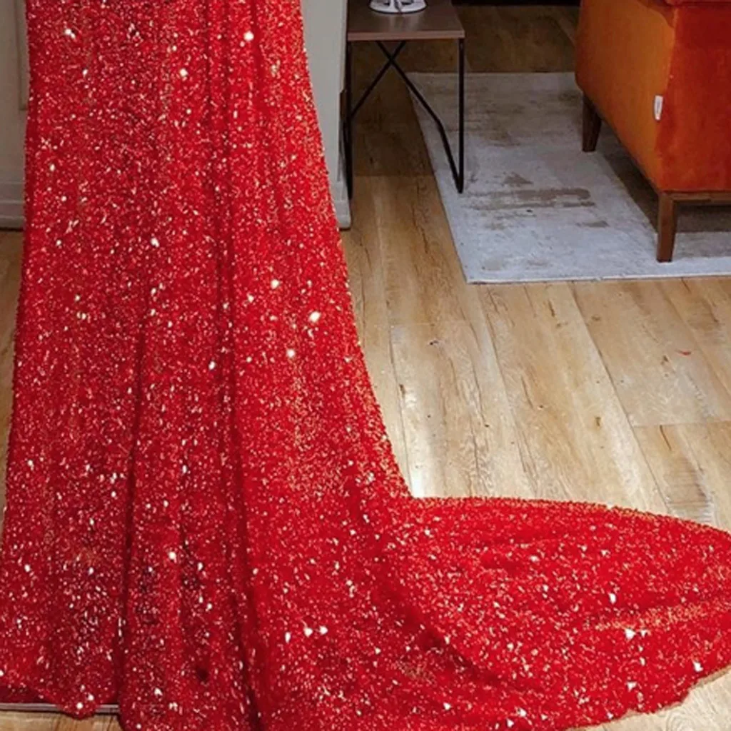 Красное сексуальное женское платье Бохо Макси Клубное красное с открытыми