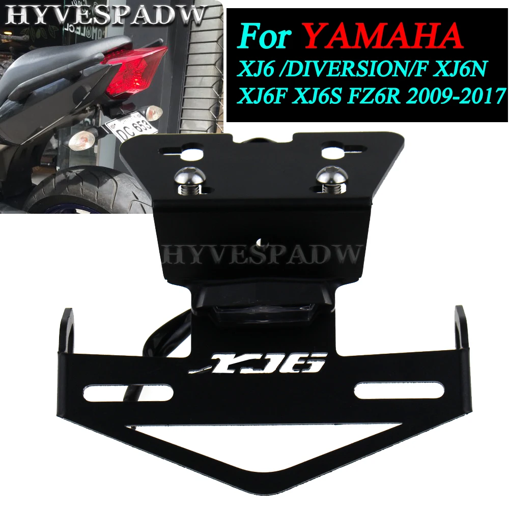Держатель номерного знака светодиодный светильник для YAMAHA XJ6/отверстие/F XJ6N XJ6F XJ6S FZ6R 2009-2017 аккуратный Устранитель крыла мотоцикла