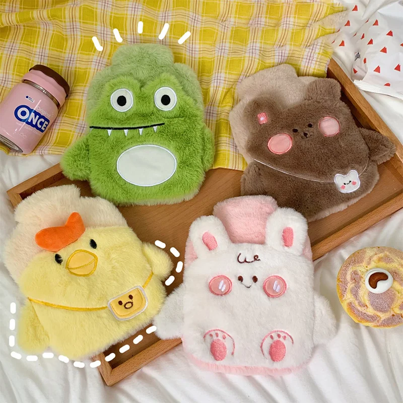 W & G kawaii согреватель для рук бутылка для воды плюшевая сумка для горячей воды Бутылка для горячей воды инъекция воды портативная мини Студенческая женская сумка с подогревом - изображение