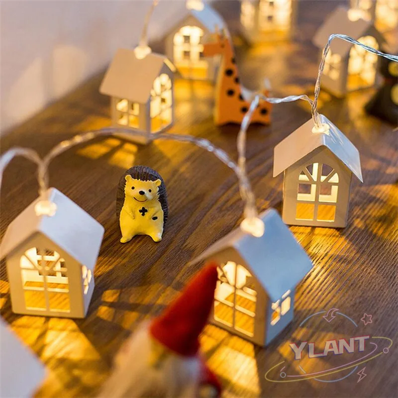 

YL 2M 10LED Christmas Tree House Style Fairy Light Led String Wedding Natal Garland 2022 New Year Christmas Decorations for Home