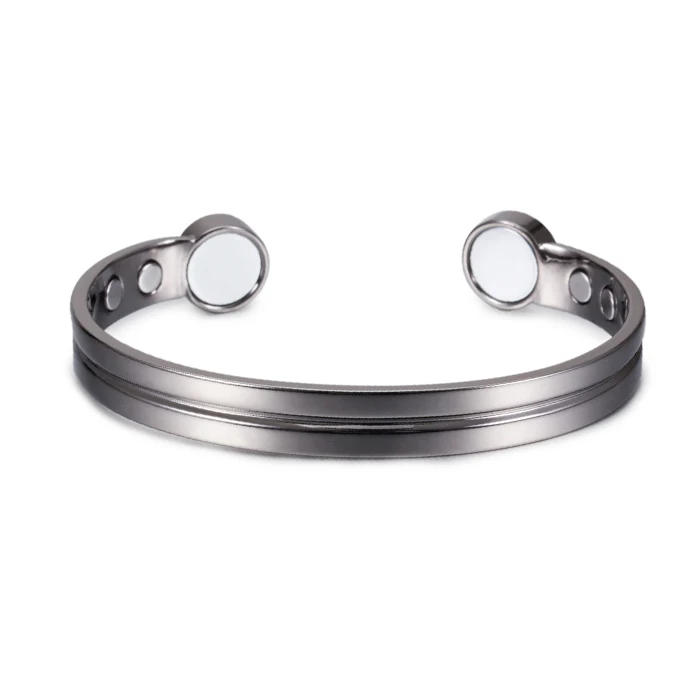 Vinterly Copper Bracelets for Women Silver Color Pure Copper Magnetic Bracelet Health Energy Adjustable Cuff Bracelets Bangles - Окраска металла: silver color