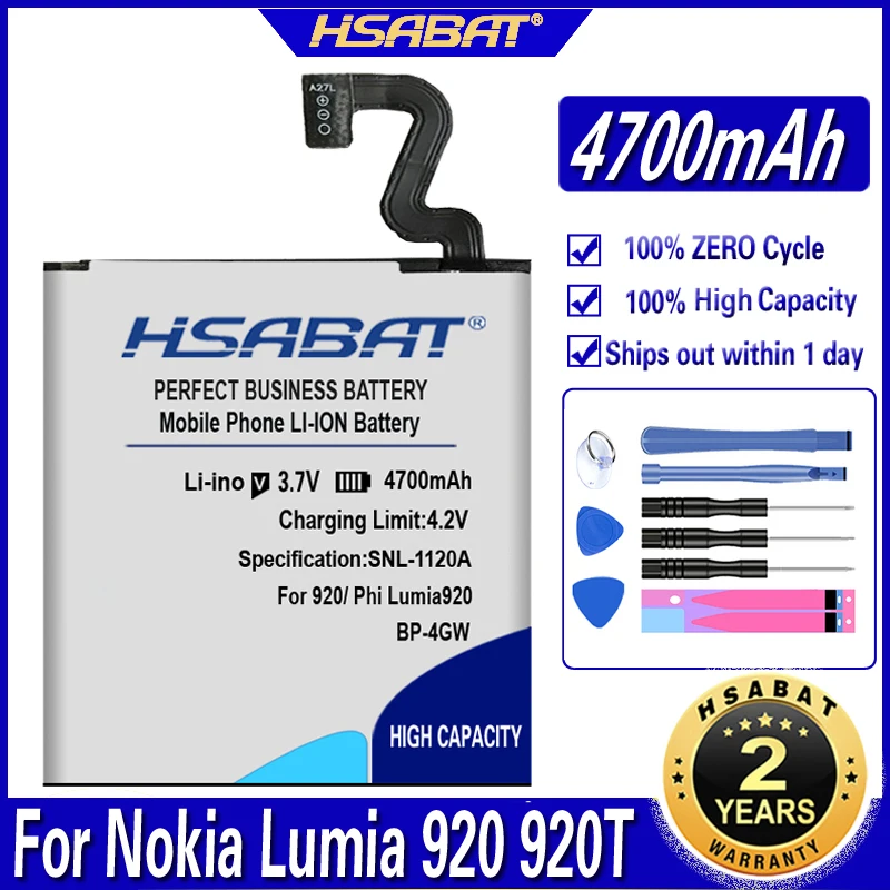 HSABAT новинка 4700 мАч фотоаккумулятор для телефона Nokia Lumia 920 920T|mobile phone battery|phone