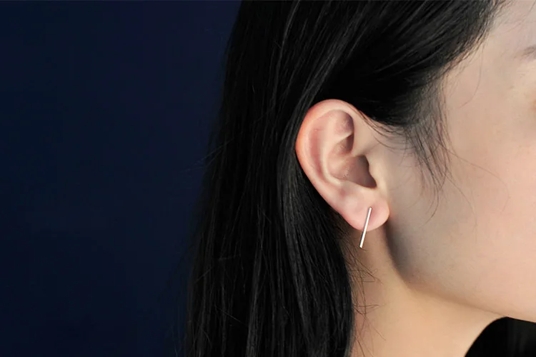 

925 Sterling Silver Stud Earrings For Women Girl Sterling-silver-jewelry For Wedding Pendientes eh413