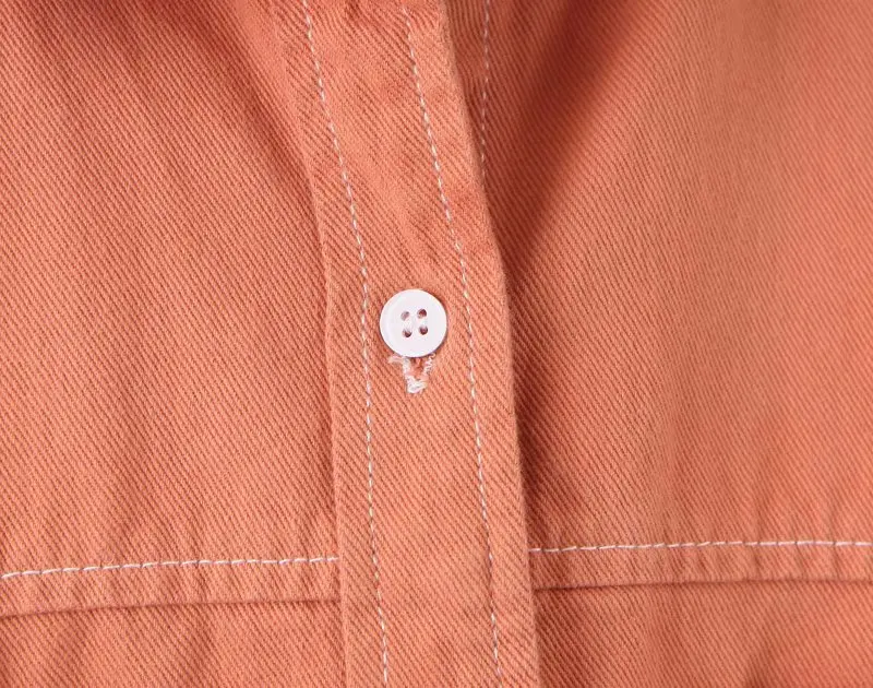 2019 Женская просто однотонная негабаритная джинсовая куртка Женский карман