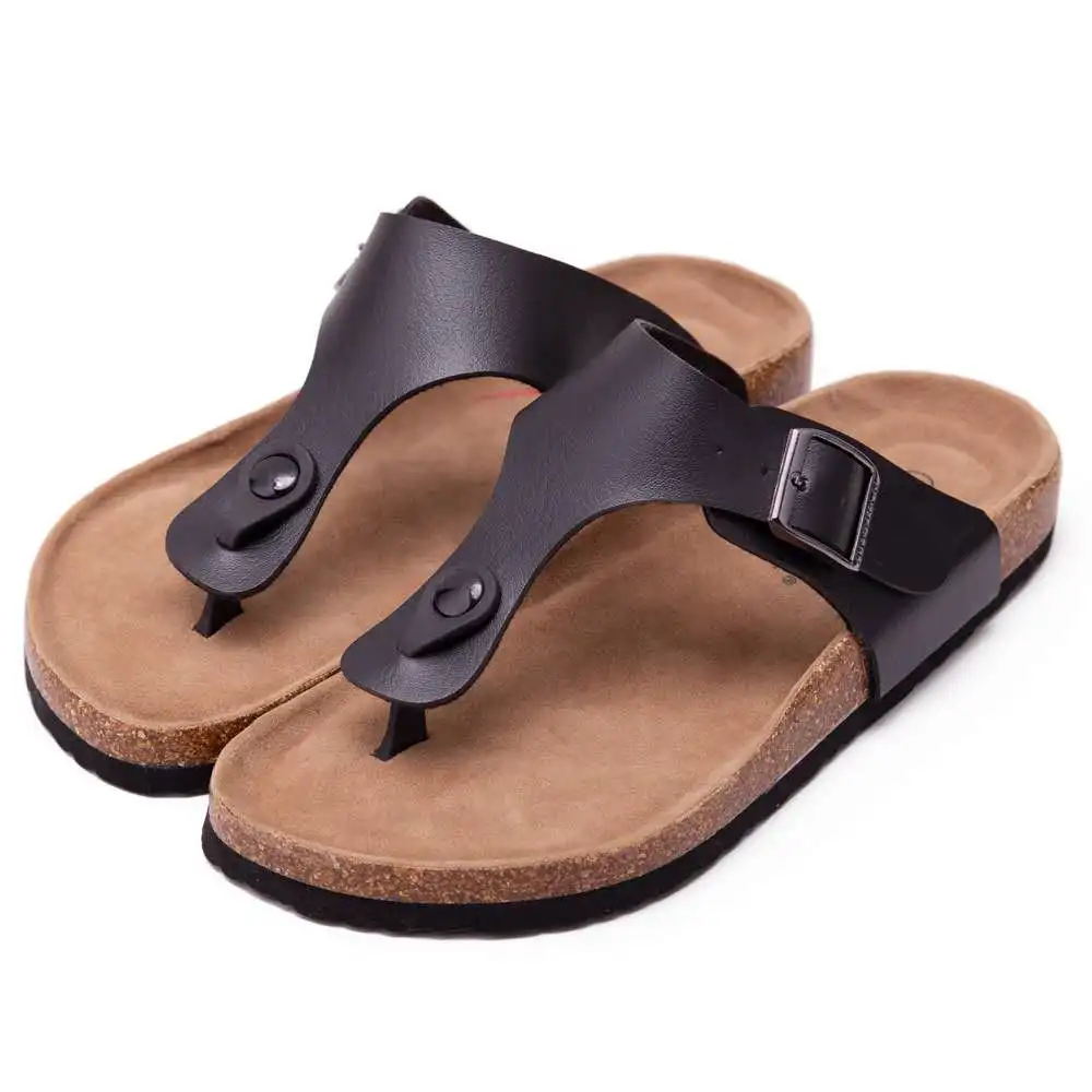 

Gran tamaño 12 35-43 marca Unisex parejas corcho zapatillas de verano klip dedos plataforma playa hebilla de zapatillas cinturón