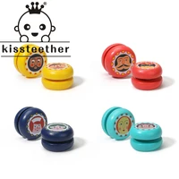 kissteether new attractive cartoon ladybug printed wooden yoyo professional fun funny gadgets interesting toys for children kids