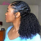 Афро кудрявый конский хвост на завязках, наращивание человеческих волос для женщин, бразильские волосы без Реми, 1 шт. Ms Love