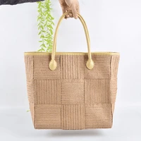 casual large capacity tote straw bags for women handmade wicker woven handbags summer beach straw bag lady big purses bali sac