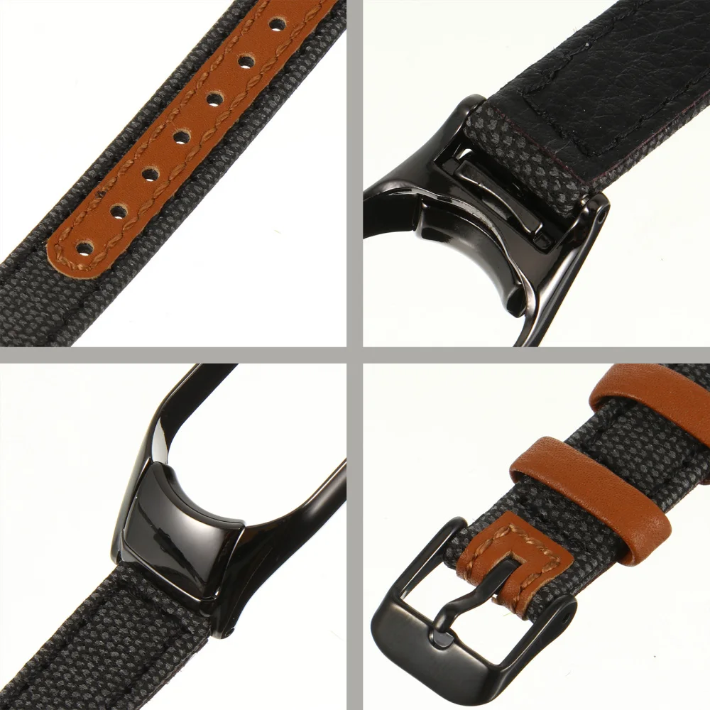 

Compatible for Mi Band 5 Strap Bands Fashion PU Replacement Strap