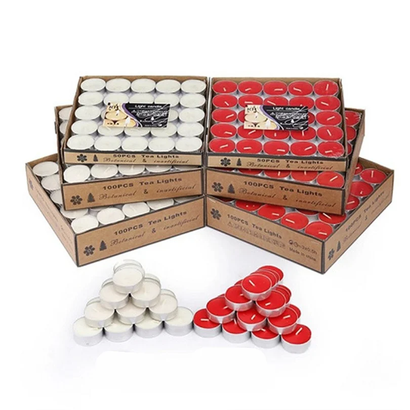 50 шт.! Романтичные ароматизированные свечи сделай сам восковые бездымные для