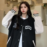 2021 new baseball jacket womens autumn winter women bomber coat ins fashion college letter embroidery loose jacket