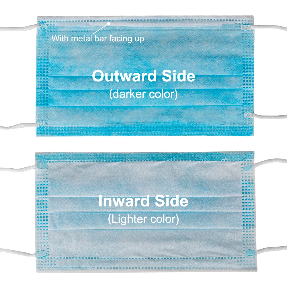 50 шт. одноразовая маска для лица Антивирусная 3-слойный фильтр предотвращения