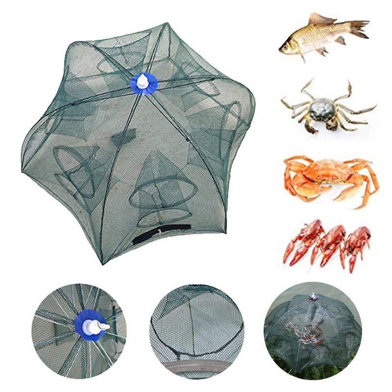 Клетка для креветок яркая портативная прочная зеленая рыболовная леска ползания