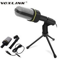 voxlink condenser microphone professional 3 5mm wired studio capacitive mic with tripod stand sf 920 for pc computer recording