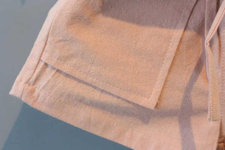 Летние комплекты одежды для девочек рубашка с оборками на рукавах и шорты