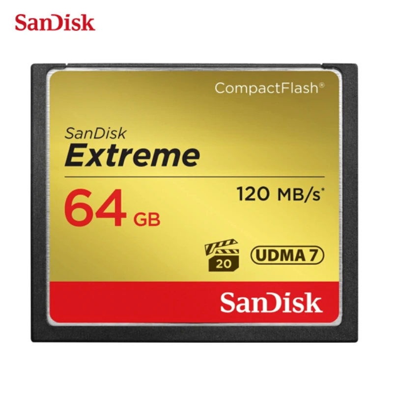 Карта памяти SanDisk Compactflash 32 ГБ 64 128 CF карта Extreme 800X высокоскоростная UDMA 7 120 Мб/с видео