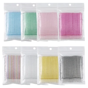 Одноразовая микро щетка 100 шт ресницы человека Расширение Удаление ресниц микро щетка для наращивания ресниц инструмент ресницы аксессуары