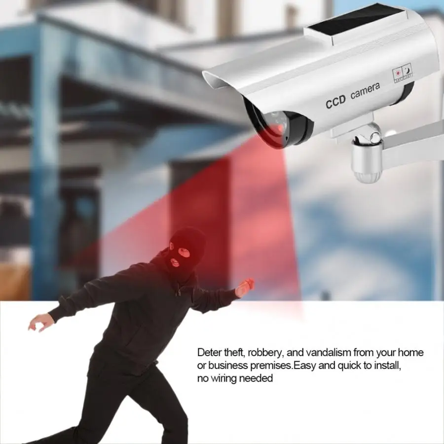 Камера безопасности на солнечной энергии поддельная камера видеонаблюдения