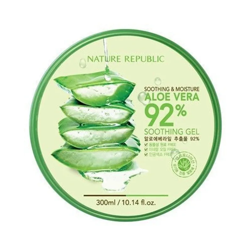 

NATURE REPUBLIC Soothing Moisture ALOE VERA 92% Soothing Gel 300ML Korea Cosmetics Acne Treatment Face Cream for Hydrating Moist