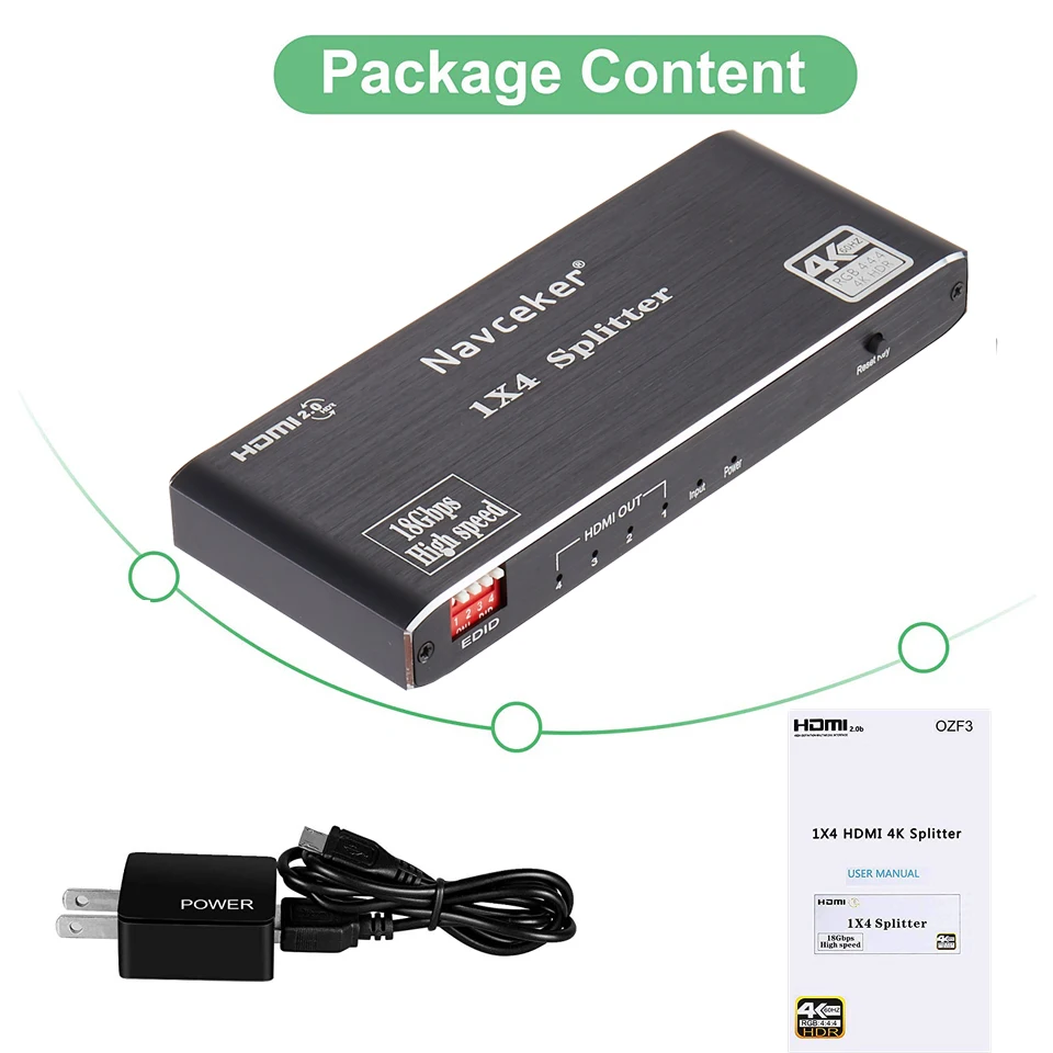 2022 лучший сплиттер HDMI 1x2 2 0 4K видео аудио поддержка 3D HDR 60 Гц 1x4 для ноутбука |