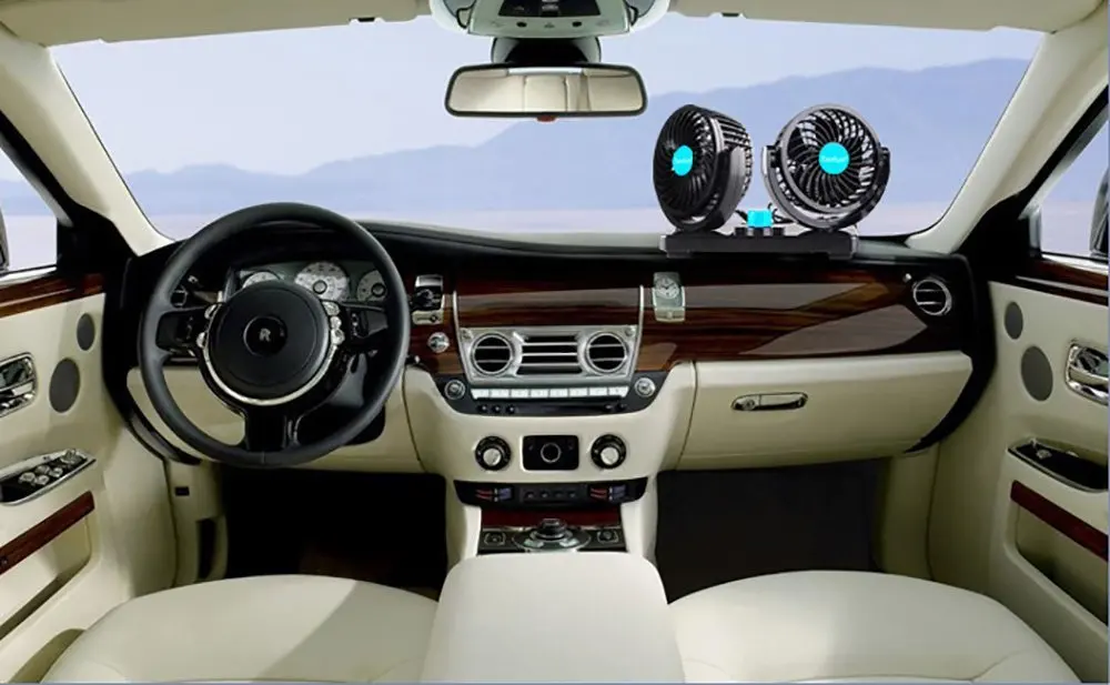 360 градусов Регулируемый поворотный двойной головы летняя Автомобильный