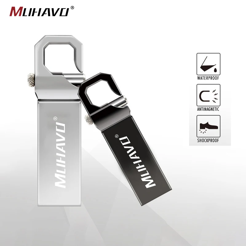 Металлический водонепроницаемый usb флеш накопитель 64 ГБ 32 128 16 8 карта памяти