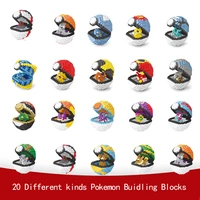 20 kinds of pokemon building blocks kids diy bricks model mini action figure toys for children anime figure dolls