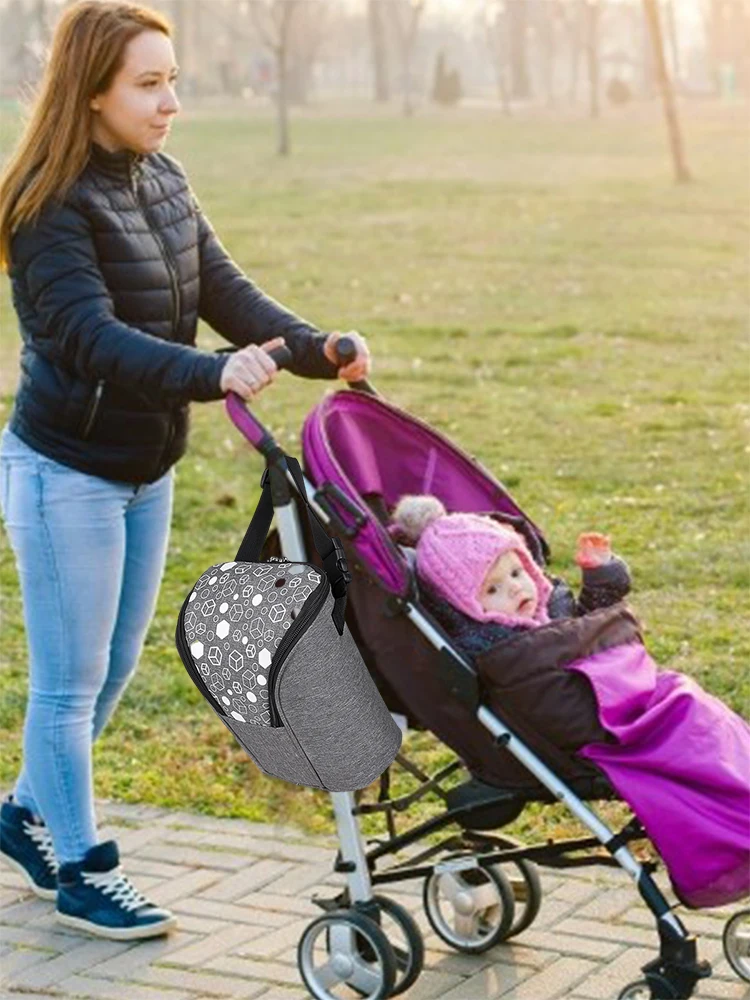 Bolsa enfriadora de leche materna, bolsa aislante para botella de gran capacidad de beb&eacute; con paquete de hielo, Enfriador de biber&oacute;n perfecto para viaje de guarder&iacute;a-4