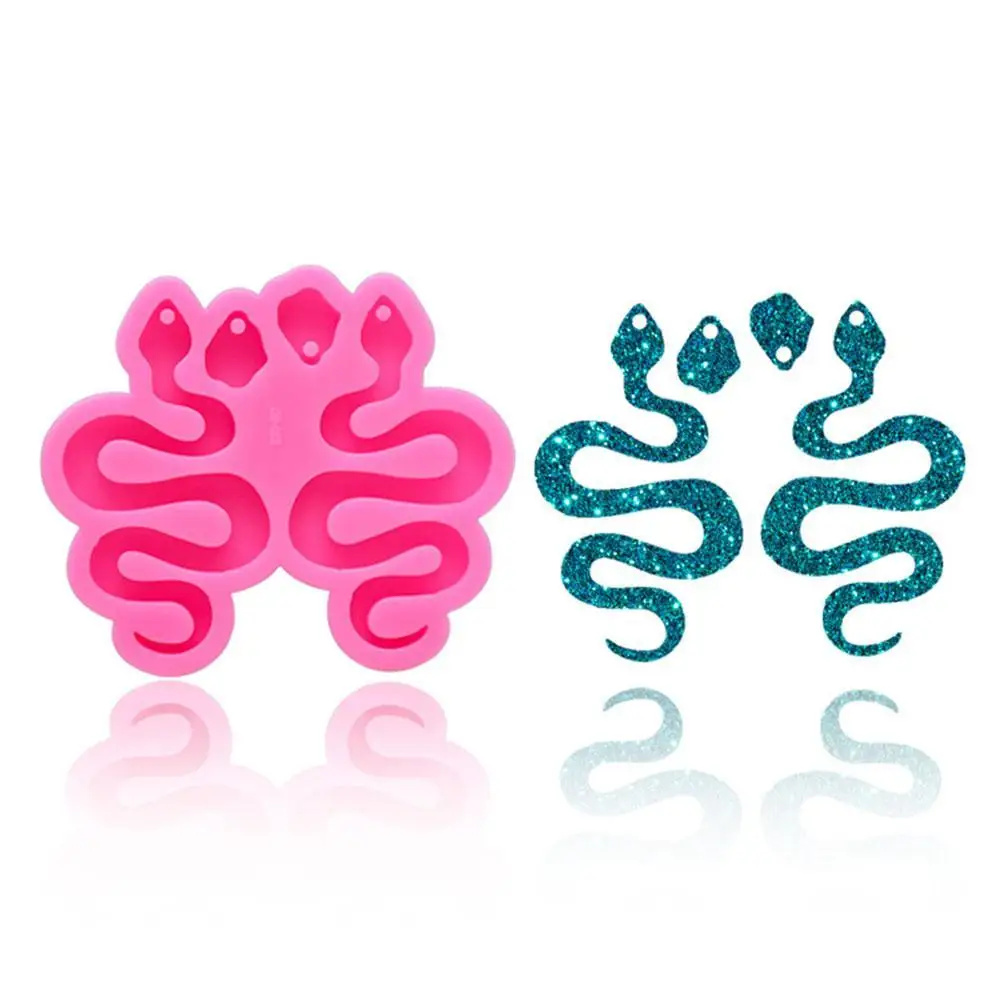 

S/M/L Super Glossy Snake Earrings mould Resin Silicone Mould Supplies Mold DIY Household Epoxy Mold Keychain Baking Decor W6K2