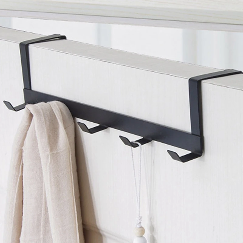 Smart Wide over the Door Rack Wrought Iron Hook Black | Обустройство дома