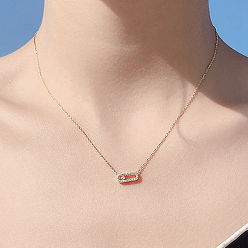 

2021 Oval Smart Women's Necklace Korean Exquisite Simple Personality Necklace Temperament Wild Necklace 1PC Party Gift
