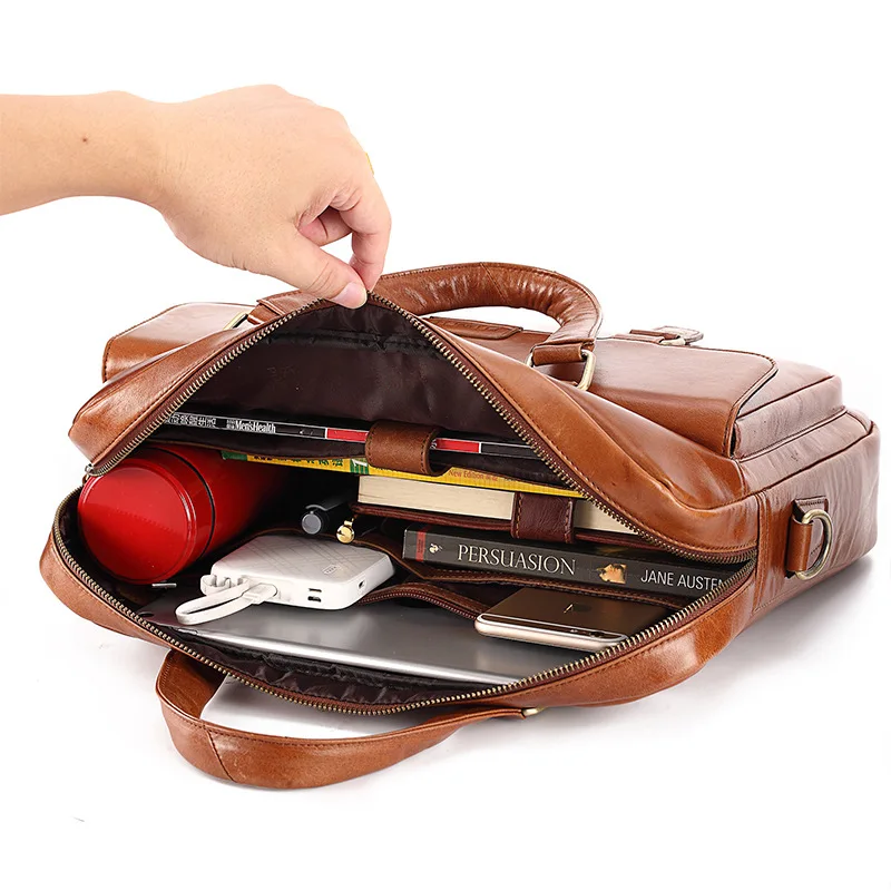 100% мужской портфель из натуральной коровьей кожи сумка для бизнеса мужская