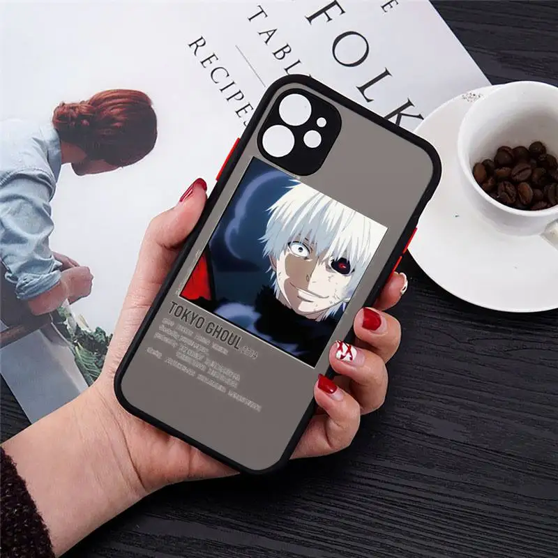

Tokyo Ghoul Anime pattern Phone Case matte transparent For iphone 7 8 11 12 plus mini x xs xr pro max cover