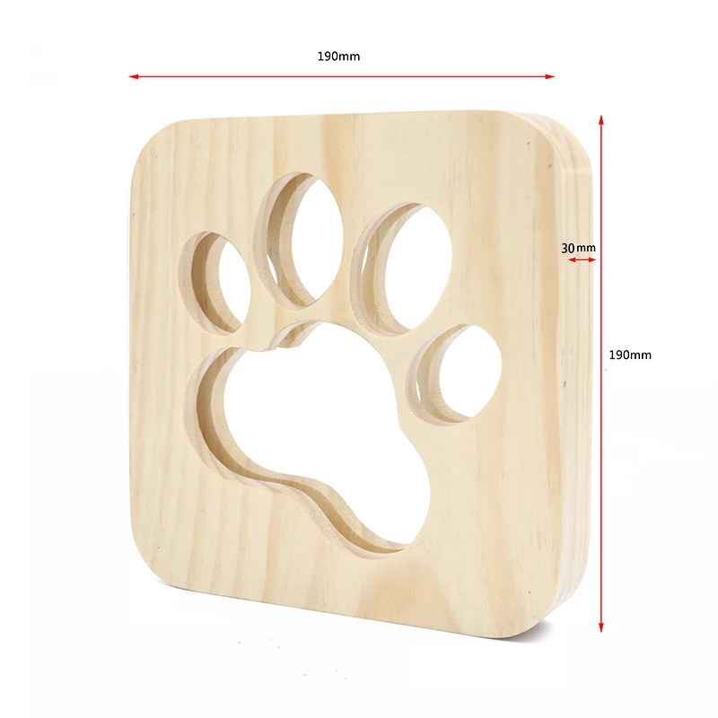 Home Decor Wooden Dog Paw Lamp Children's Night Light Kids Bedroom Decoration Warm LED USB Children Gift K802 | Дом и сад