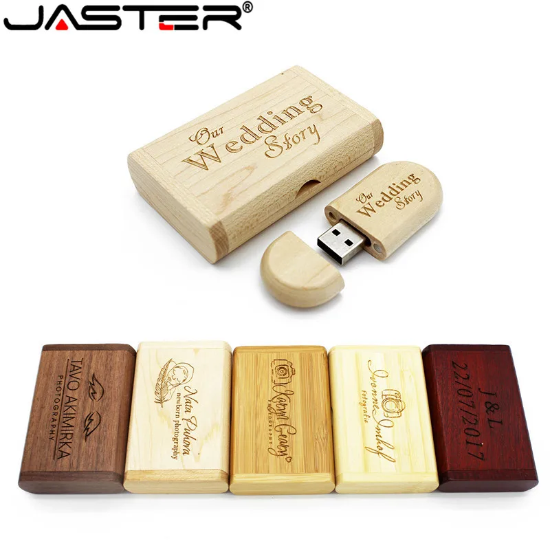USB флеш накопитель JASTER деревянный в коробке 4/8/16/32/64 ГБ|flash drive pen|usb flash pencustom logo wood |
