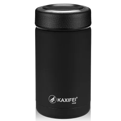 black Деловая вакуумная колба с фильтром, термос для чая, кофе, кружка, Изолированная бутылка, 304 нержавеющая сталь, вакуумная колба, термокружки для путешествий - Цвет: black