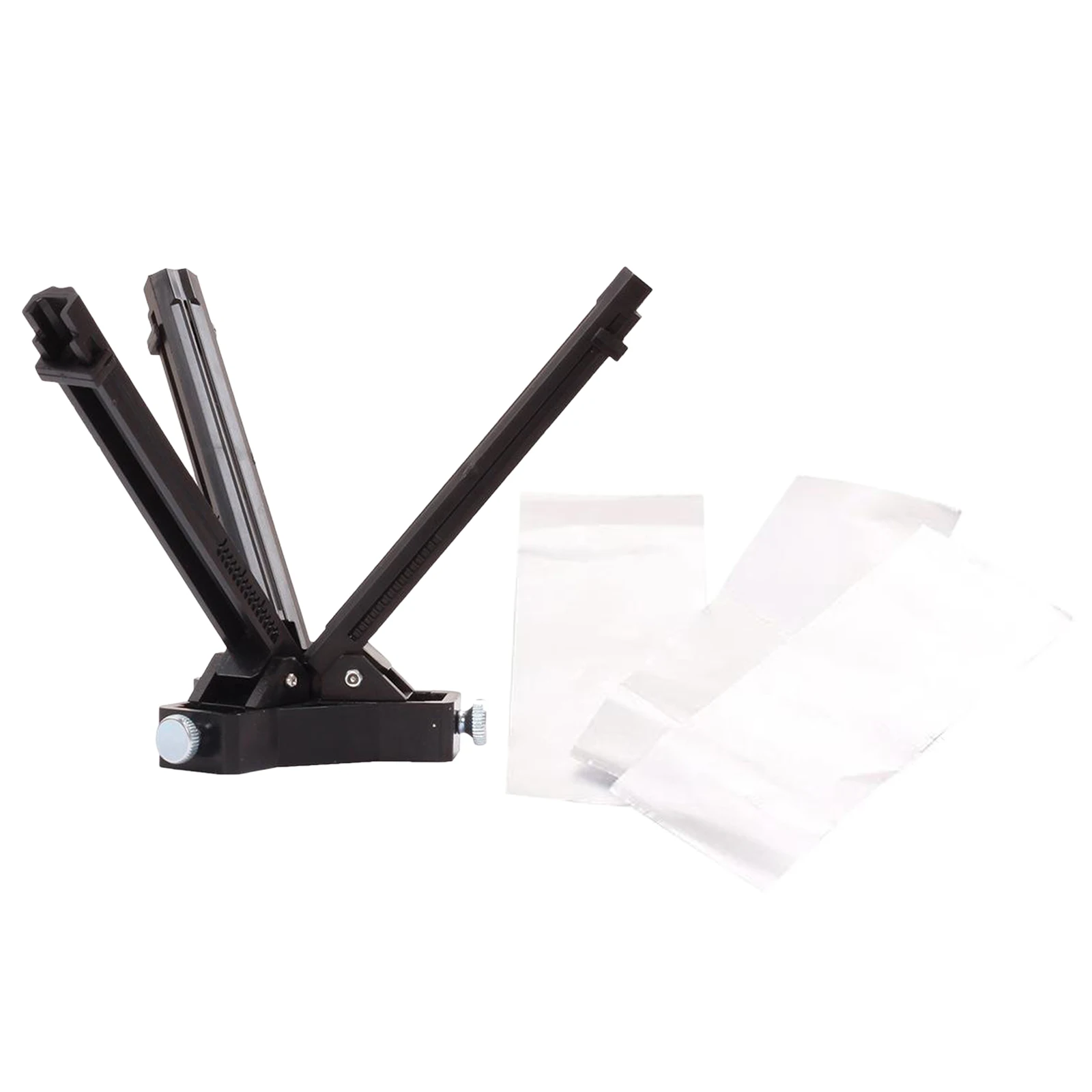 

Arrow Fletching Jig ABS Plastic Stick Feather Fletches Vanes DIY Tool for 3.6-10mm Arrow Shaft, Adjustable Axis