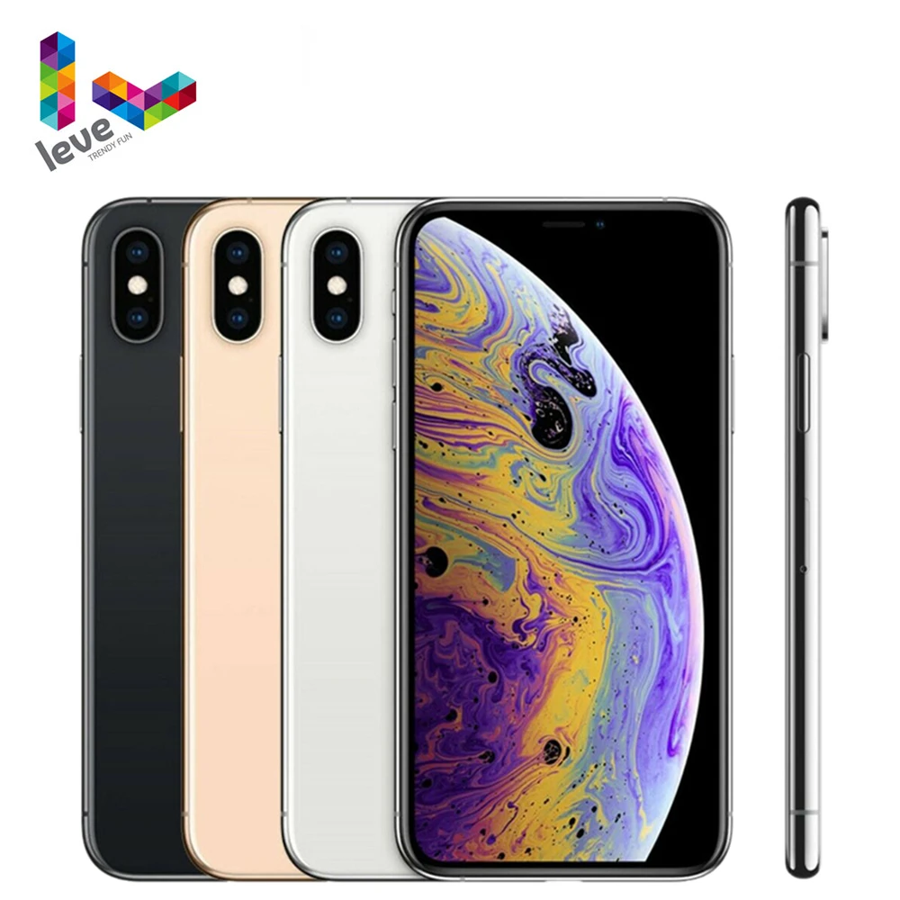 Разблокированный мобильный телефон Apple iPhone XS A12 Bionic с экраном 5 8 дюйма 4 Гб ОЗУ 64