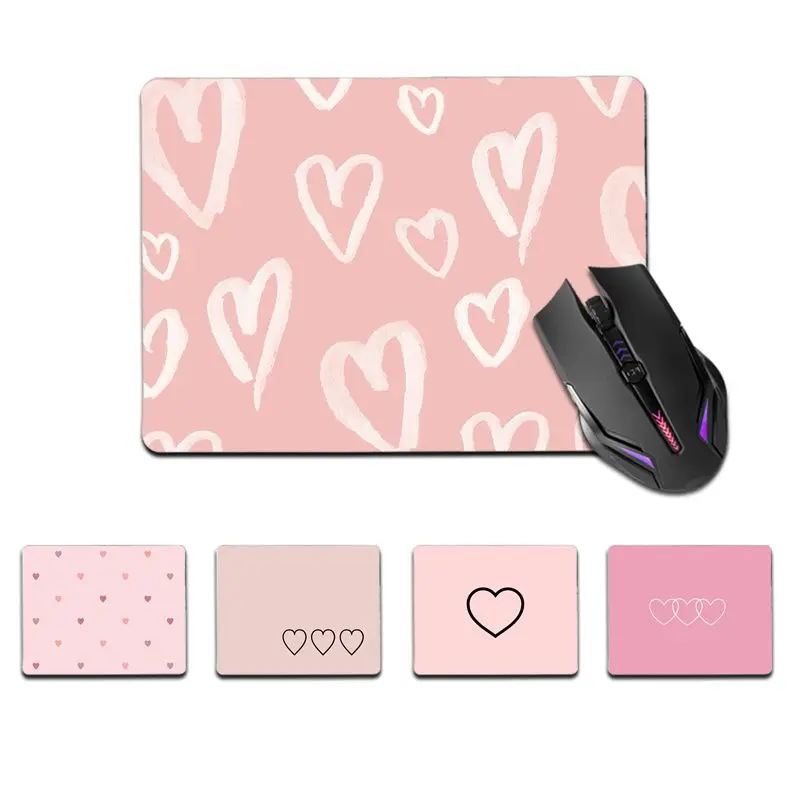 

FHNBLJ High Quality Pink Heart Love Rubber Mouse Durable Desktop Mousepad Top Selling Wholesale Gaming Pad mouse